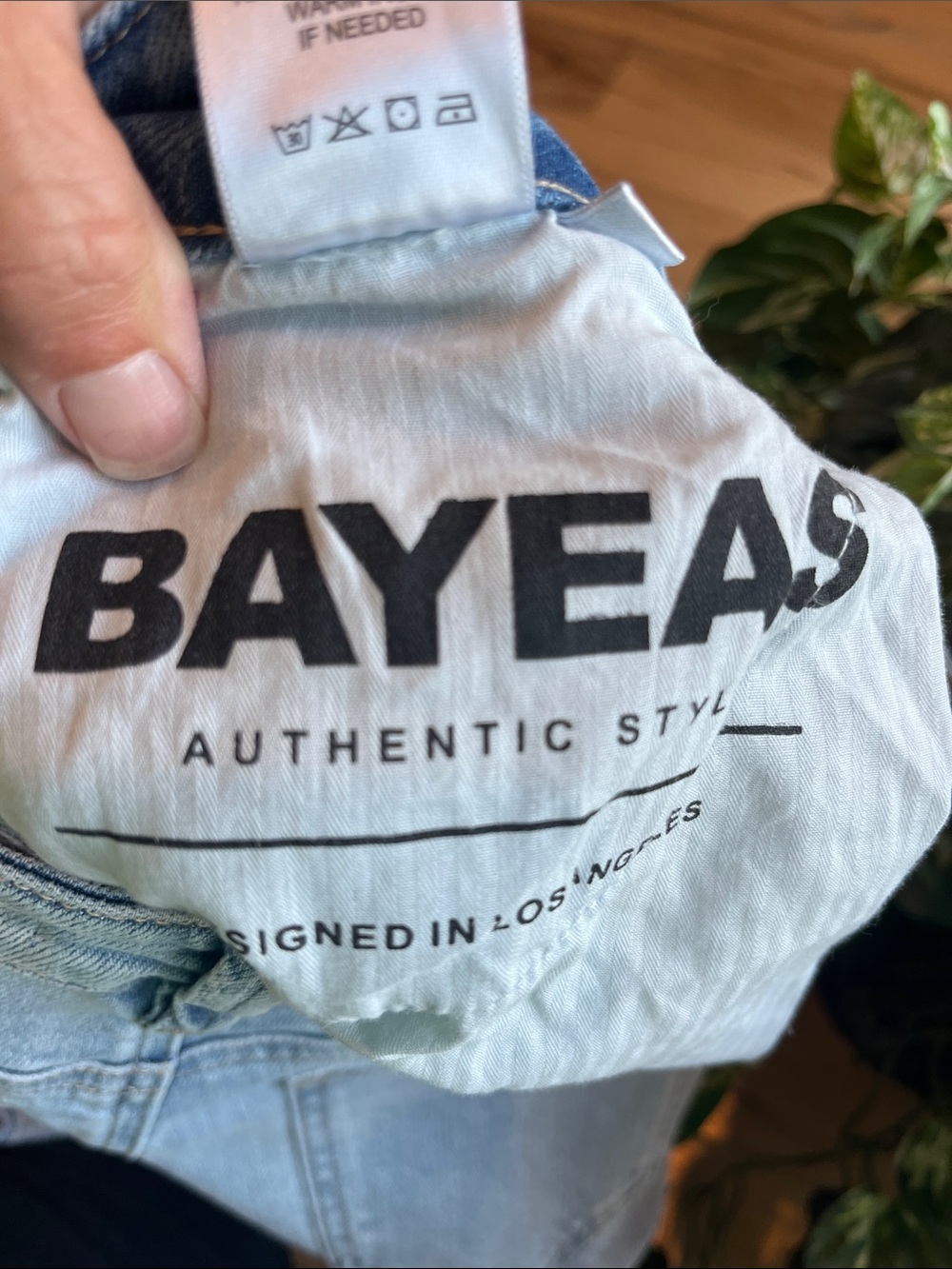 BAYEAS Light Blue Embroidered Wide-Leg Jeans - Picture 11 of 12
